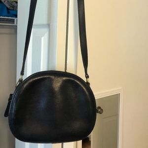 Vintage Black Leather Coach
